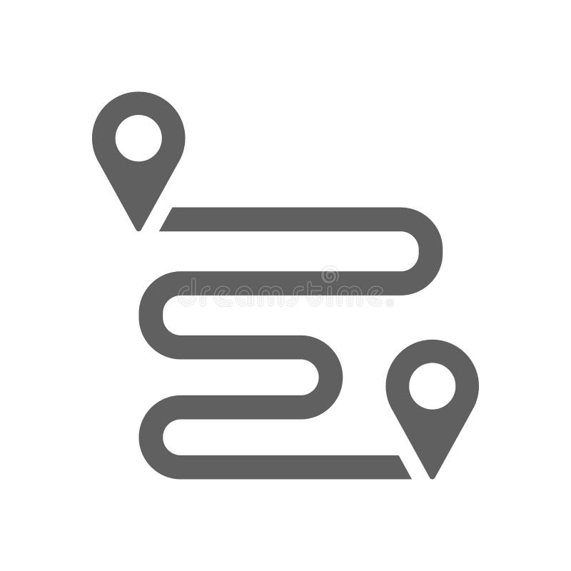 Direction, location icon / gray color royalty free illustration