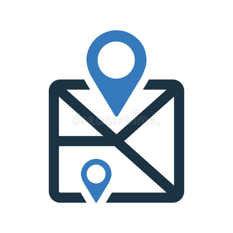 Direction, Location, Map Icon. Simple Editable Vector Design Isolated