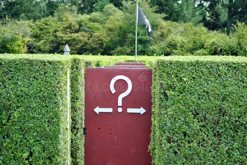 Direction problem stock photography