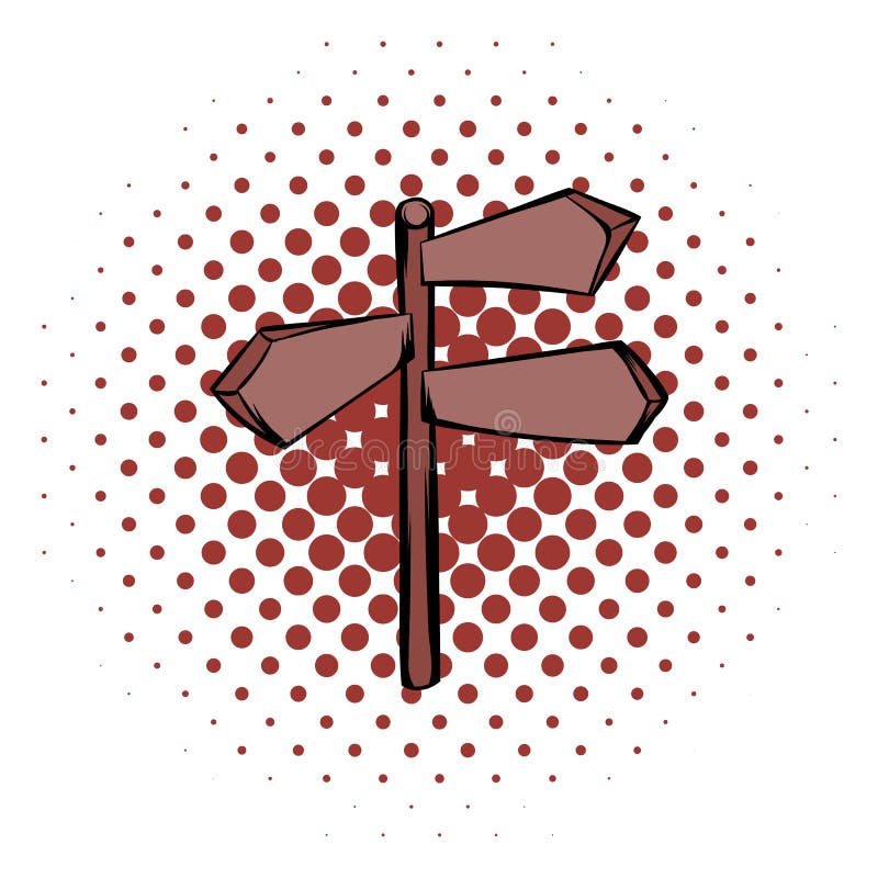 Direction Signs Comics Icon Stock Illustration Illustration of