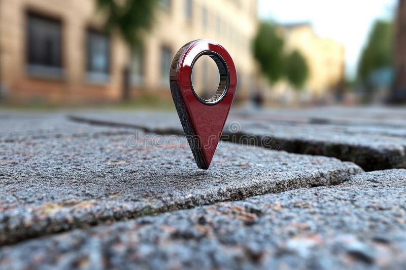 Directional guide - gps navigation pointer symbol on display precise location tracking, wayfinding, modern mapping vector illustration
