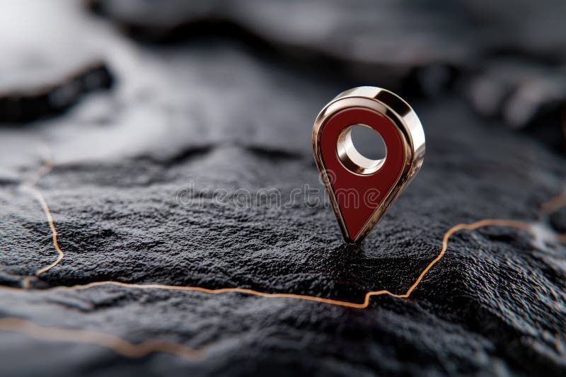 Directional guide - gps navigation pointer symbol on display precise location tracking, wayfinding, modern mapping vector illustration