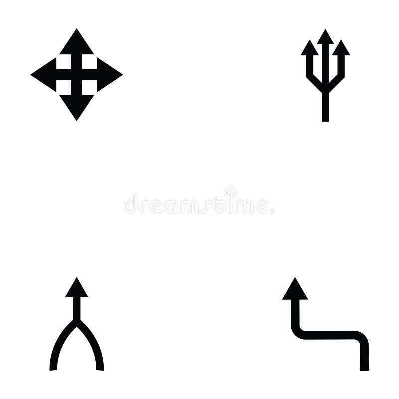 Directions icon set stock illustration Directions icon set stock illustration