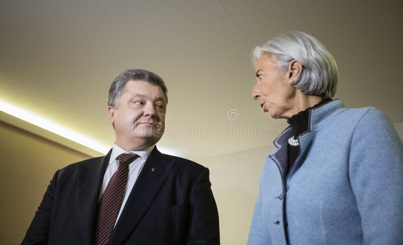 Director of International Monetary Fund Christine Lagarde and Pe