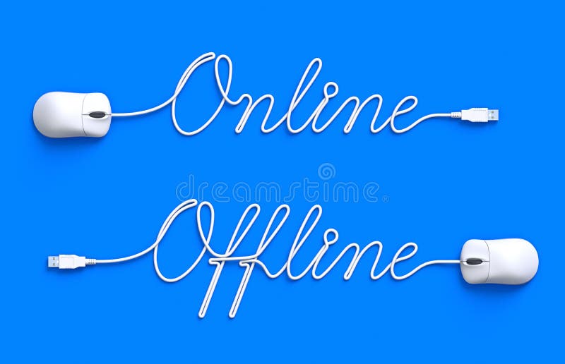 Direktanslutet och Offline royaltyfri illustrationer Direktanslutet och Offline royaltyfri illustrationer