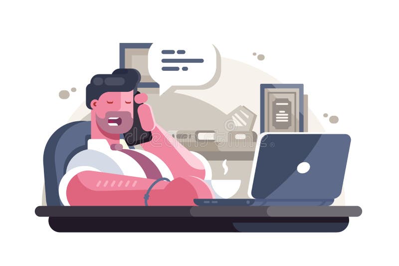 Diretor geral no escritório ilustração do vetor Diretor geral no escritório ilustração do vetor