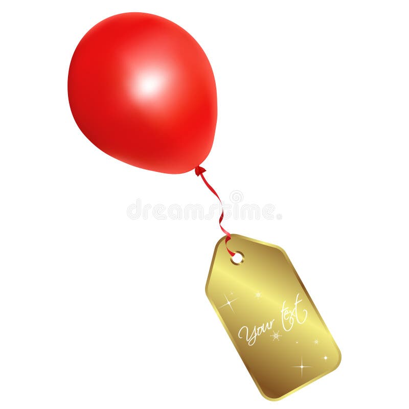 Ballon et point d'attache. illustration stock. Illustration du downwards -  5321350