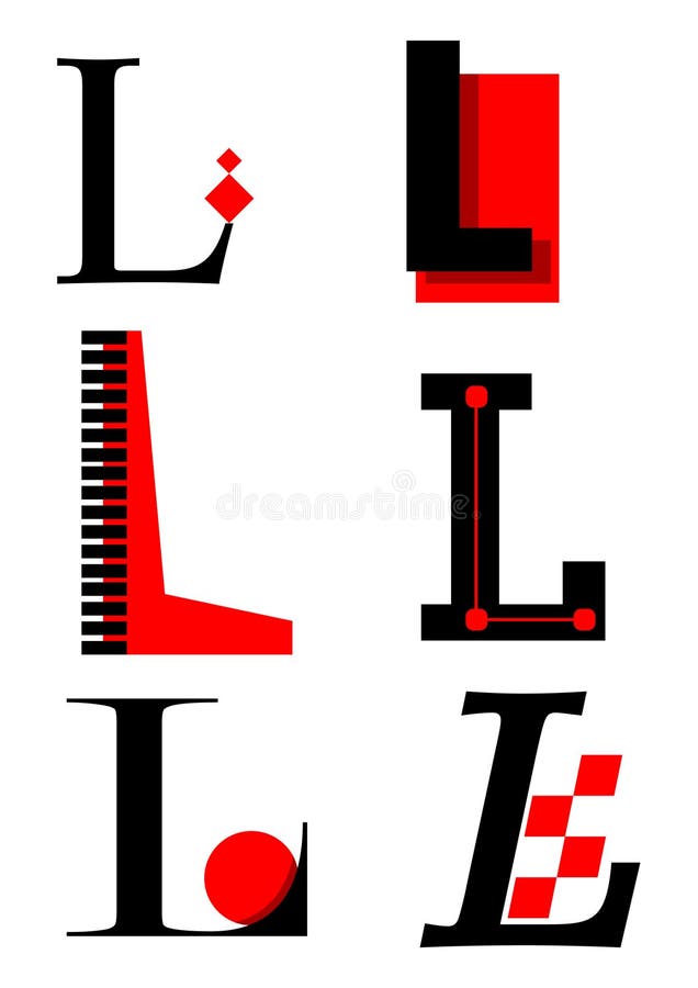 Dirigez l'alphabet L logos et graphismes