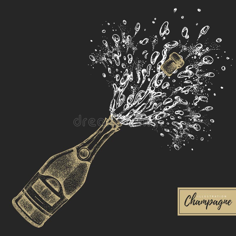Dirigez L Illustration De La Bouteille De Champagne De Dessin De Main Avec L Eclaboussure Illustration De Vecteur Illustration Du Isolement Graphisme Dirigez L Illustration De La Bouteille De Champagne De Dessin De Main Avec L Eclaboussure Illustration De Vecteur Illustration Du Isolement Graphisme