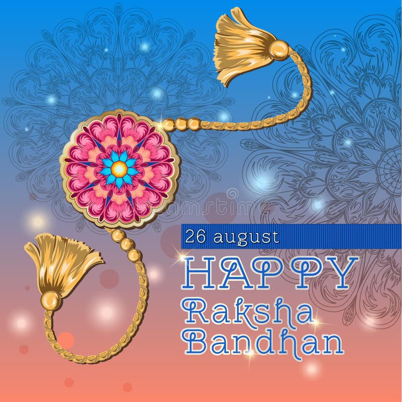 Dirigez l'illustration du rakhi décoré pour le festival indien Raksha Bandhan illustration libre de droits Dirigez l'illustration du rakhi décoré pour le festival indien Raksha Bandhan illustration libre de droits