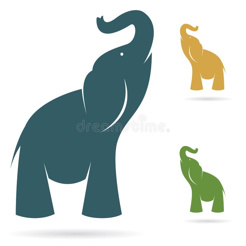 Vector image of an elephant on a white background. Vector image of an elephant on a white background