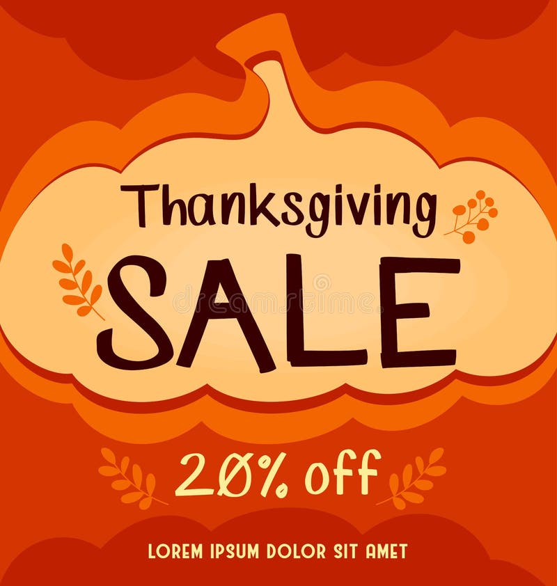 Dirigez la bannière sociale de vente de media de thanksgiving à l'arrière-plan abstrait orange de potiron d'automne illustration stock Dirigez la bannière sociale de vente de media de thanksgiving à l'arrière-plan abstrait orange de potiron d'automne illustration stock