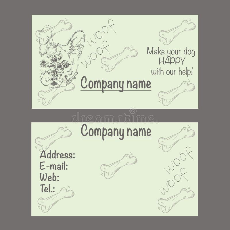 Dirigez la carte de visite professionnelle de visite pour la clinique ou le magasin de bêtes vétérinaire illustration de vecteur Dirigez la carte de visite professionnelle de visite pour la clinique ou le magasin de bêtes vétérinaire illustration de vecteur
