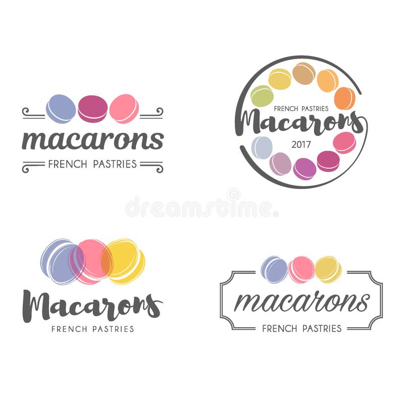 Macaron Simple Maison Macaron Boutique Et Pâtisserie. Photo stock ...