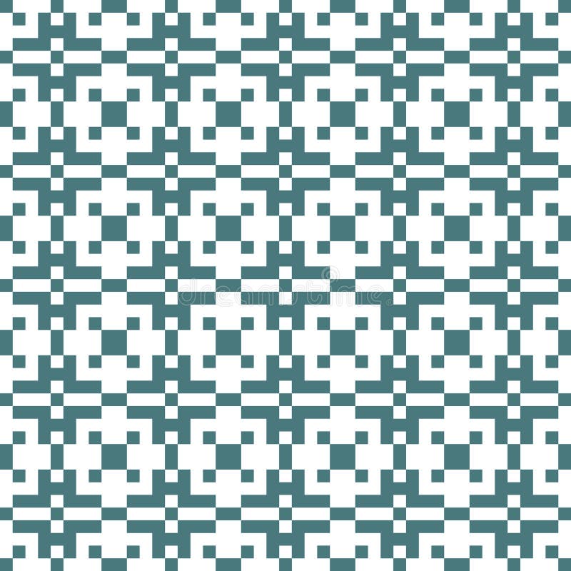 Dirigez le modèle sans couture ethnique de pixel géométrique d'ornement avec les places de intersection illustration stock Dirigez le modèle sans couture ethnique de pixel géométrique d'ornement avec les places de intersection illustration stock