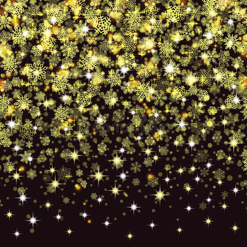 Dirigez les flocons de neige tombant sur la neige d'or de fond bleu illustration libre de droits Dirigez les flocons de neige tombant sur la neige d'or de fond bleu illustration libre de droits