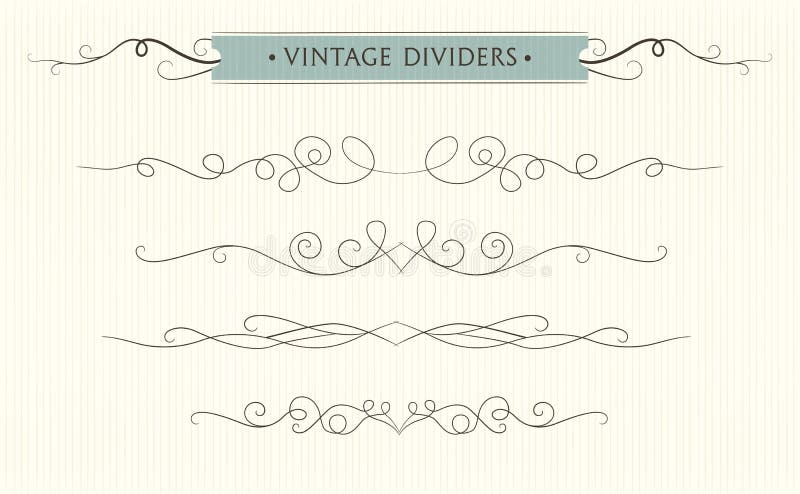 Dirigez les flourishes tirés par la main, diviseur des textes, eleme de conception graphique illustration libre de droits Dirigez les flourishes tirés par la main, diviseur des textes, eleme de conception graphique illustration libre de droits
