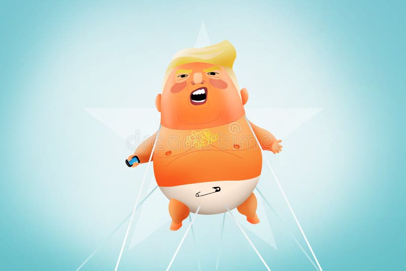 Dirigible no rígido del Bebé-triunfo ilustración del vector Dirigible no rígido del Bebé-triunfo ilustración del vector