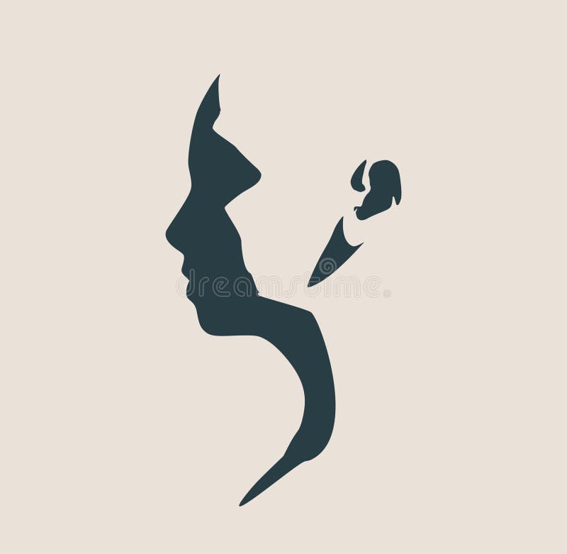 Dirija la silueta Visión de cara mayor stock de ilustración Dirija la silueta Visión de cara mayor stock de ilustración