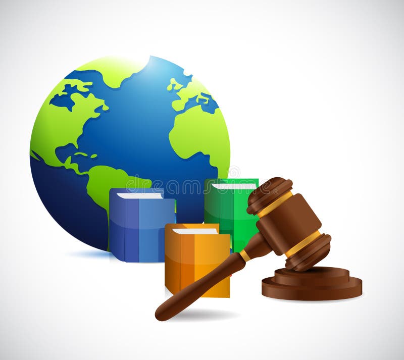 Diritto internazionale illustrazione di concetto legale