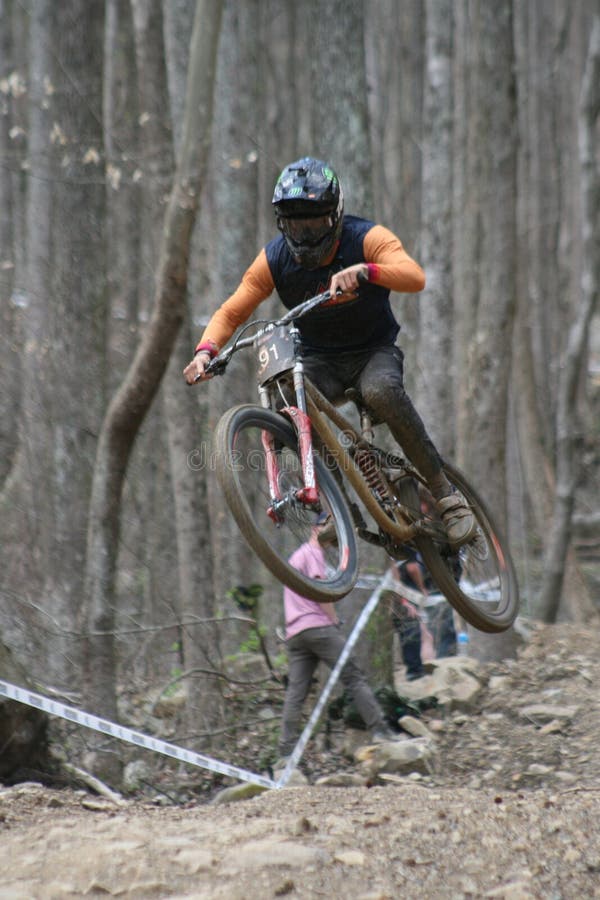 Dirt Bike Downhill at Wind Rock Bicycle Park in Oliver Springs, Tennessee, USA. The Downhill event is part of Tennessee Nationals MBT 2023. Highland Productions LLC, Highland Productions Media, US Press Agency, German Daily News, Mountain Bike, Trail Riding, Jumps, Ramps, St. Louis Spokes, Red Bull, Rock Shox, SRAM, Cycling Weekly, Cycling News Feed, USA Cycling, Bike Radar, Dirt Mountain Bike, 03 25 2023,. Dirt Bike Downhill at Wind Rock Bicycle Park in Oliver Springs, Tennessee, USA. The Downhill event is part of Tennessee Nationals MBT 2023. Highland Productions LLC, Highland Productions Media, US Press Agency, German Daily News, Mountain Bike, Trail Riding, Jumps, Ramps, St. Louis Spokes, Red Bull, Rock Shox, SRAM, Cycling Weekly, Cycling News Feed, USA Cycling, Bike Radar, Dirt Mountain Bike, 03 25 2023,