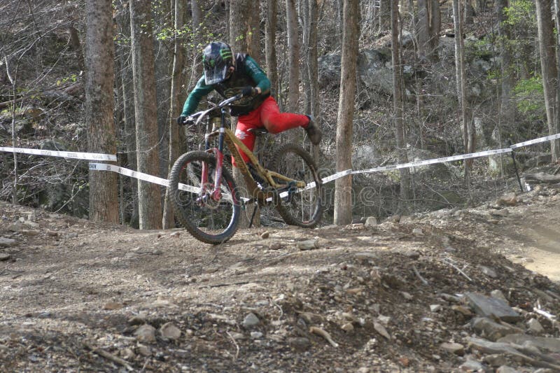 Dirt Bike Downhill at Wind Rock Bicycle Park in Oliver Springs, Tennessee, USA. The Downhill event is part of Tennessee Nationals MBT 2023. Highland Productions LLC, Highland Productions Media, US Press Agency, German Daily News, Mountain Bike, Trail Riding, Jumps, Ramps, St. Louis Spokes, Red Bull, Rock Shox, SRAM, Cycling Weekly, Cycling News Feed, USA Cycling, Bike Radar, Dirt Mountain Bike, 03 25 2023. Dirt Bike Downhill at Wind Rock Bicycle Park in Oliver Springs, Tennessee, USA. The Downhill event is part of Tennessee Nationals MBT 2023. Highland Productions LLC, Highland Productions Media, US Press Agency, German Daily News, Mountain Bike, Trail Riding, Jumps, Ramps, St. Louis Spokes, Red Bull, Rock Shox, SRAM, Cycling Weekly, Cycling News Feed, USA Cycling, Bike Radar, Dirt Mountain Bike, 03 25 2023