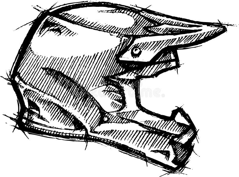 Dirt Bike Helmet Sketch