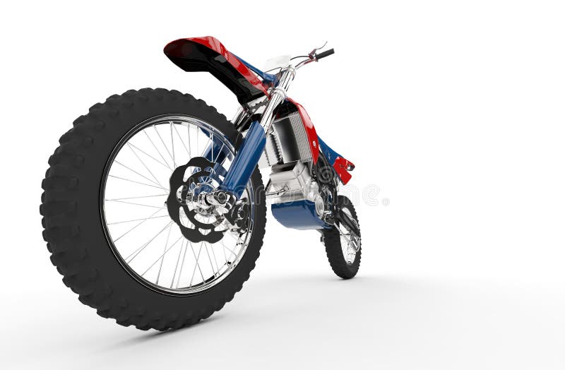 Dirt Bike Red - Front Wheel Shot royalty free stock image Dirt Bike Red - Front Wheel Shot royalty free stock image