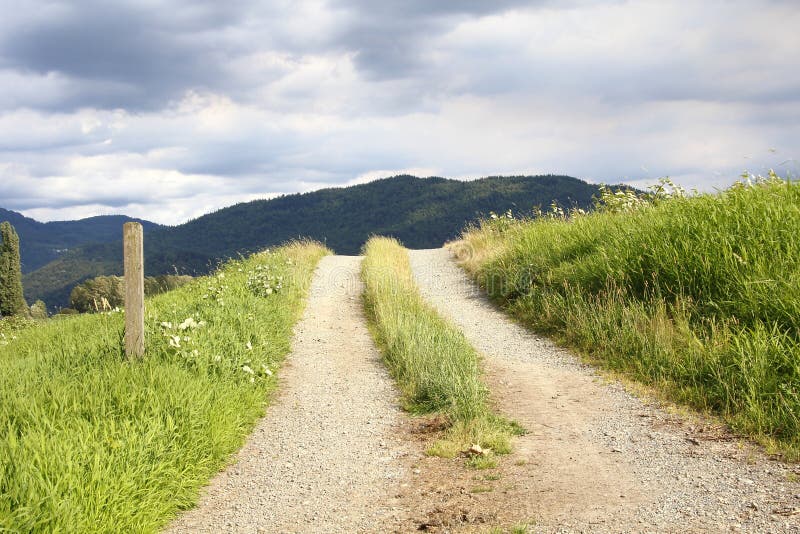 Dirt and Gravel Country Road stock image Dirt and Gravel Country Road stock image