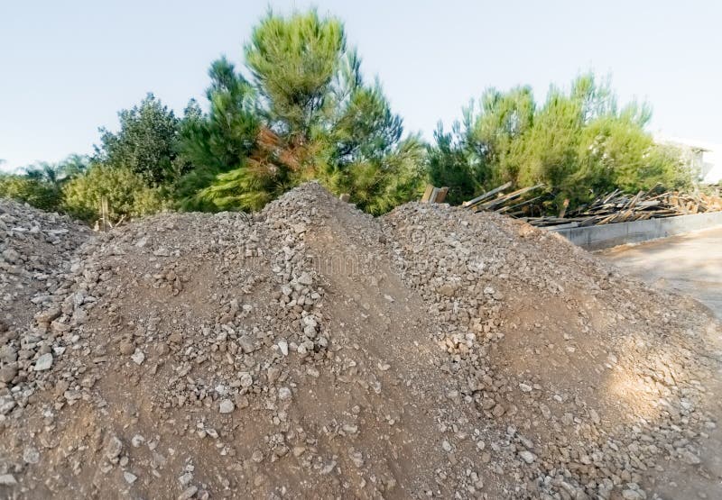 Pile of Dirt and Gravel stock image. Image of vertical 17077991