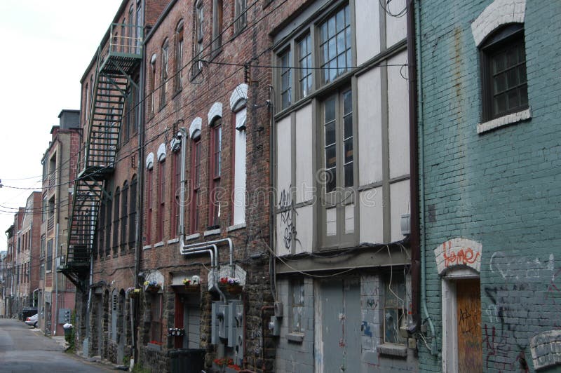 Dirty back alley royalty free stock images