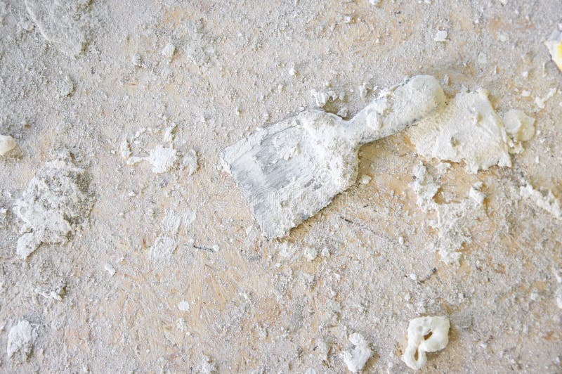 Dirty building spatula with plaster splash lizenzfreie stockfotos Dirty building spatula with plaster splash lizenzfreie stockfotos