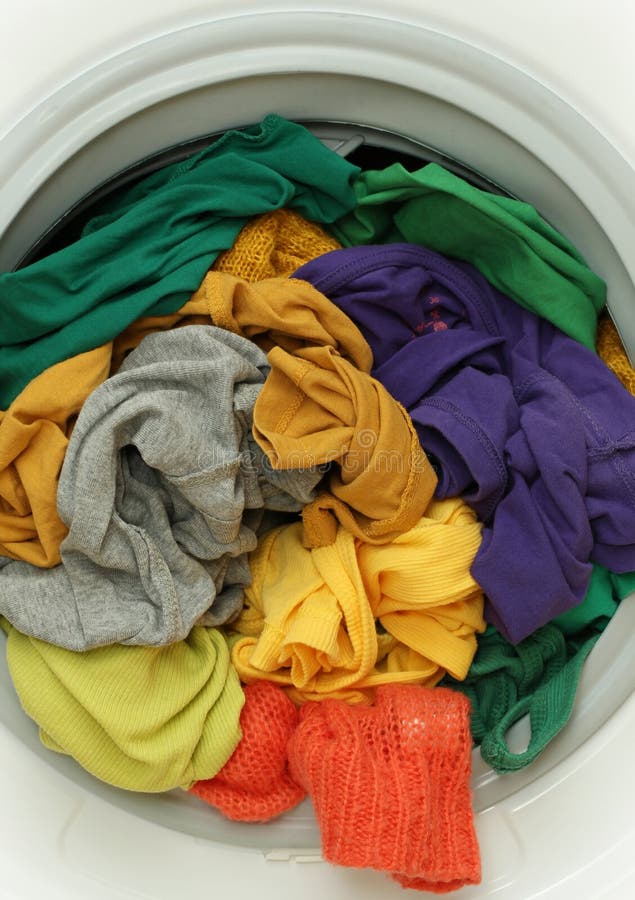 Spring cleaning - Dirty clothes in washing machine