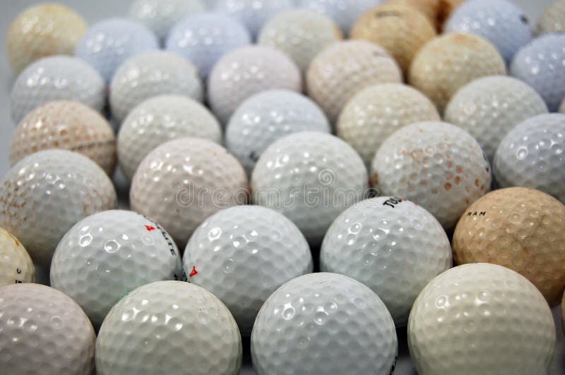 Dirty Golf Balls stock photo. Image of summer, equipment 1246380