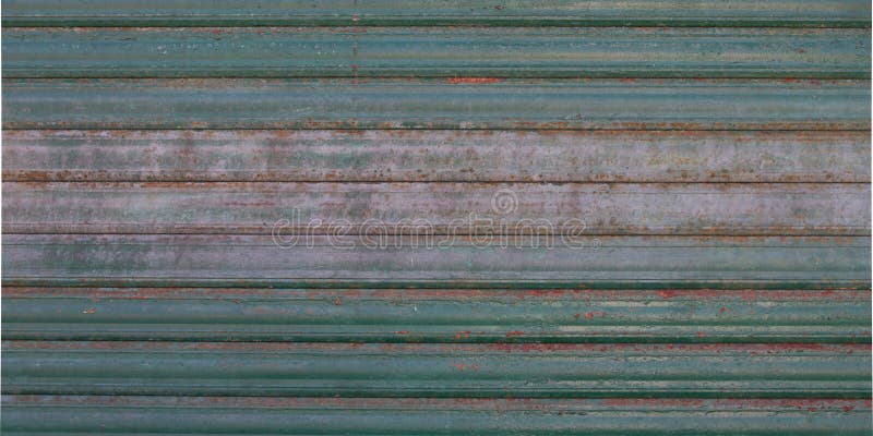 Dirty Green wall old metal roller door background texture vintage