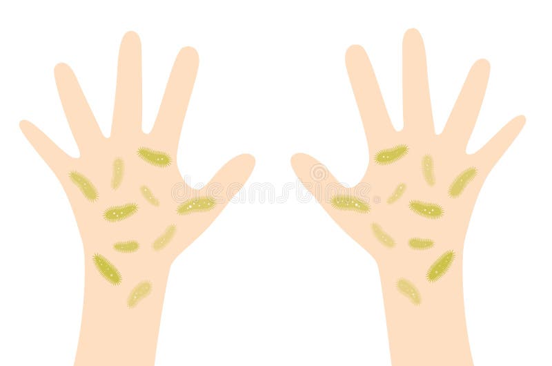 Dirty human hands stock vector. Illustration of microbe - 86033473