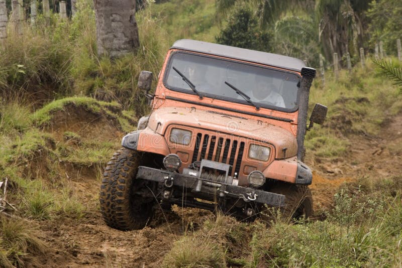 Dirty jeep on competition