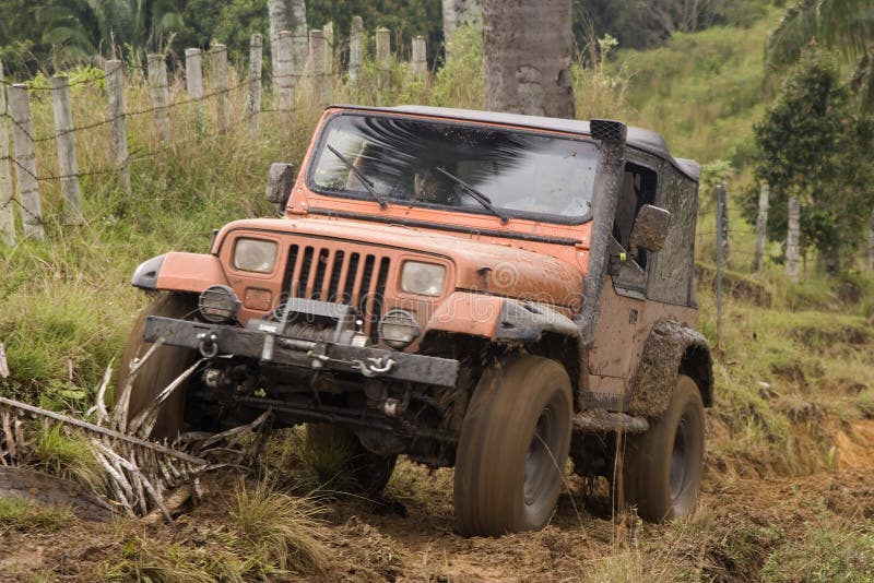 Dirty jeep on competition