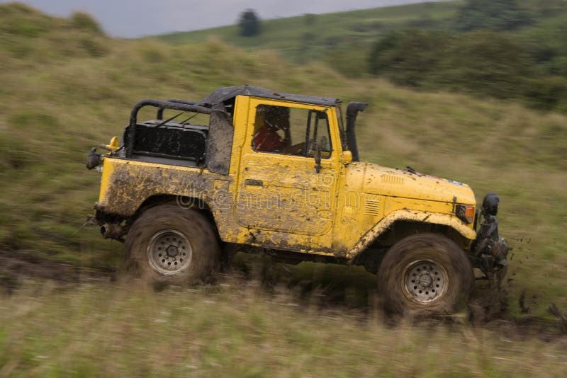 Dirty jeep on competition