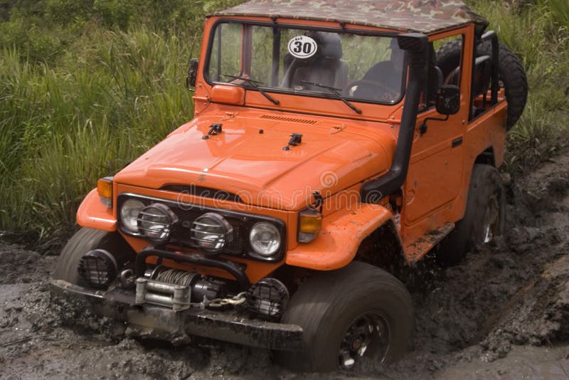 Dirty jeep on competition