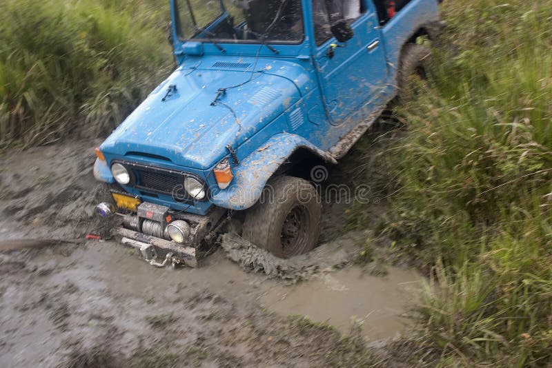 Dirty jeep on competition