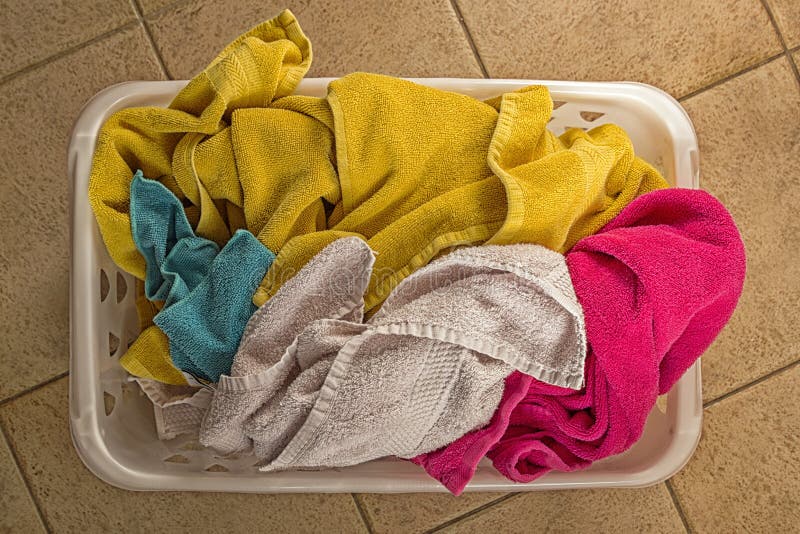 Dirty laundry basket stock photo. Image of container 184182142