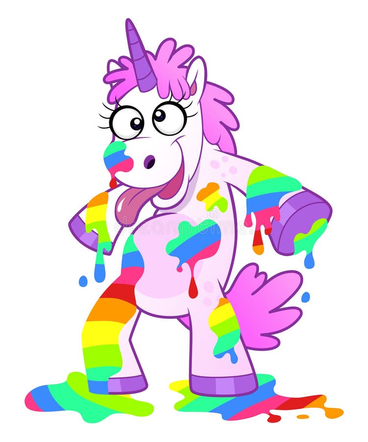 Download Dirty rainbow unicorn stock vector. Illustration of modern ...