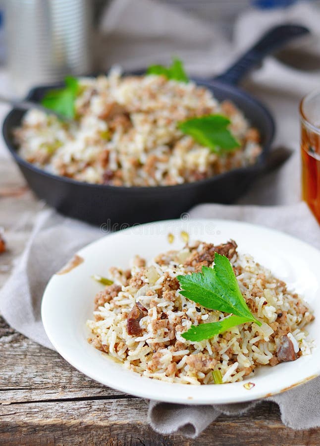 Dirty Rice with Ground Beef Stock Image - Image of orleans, louisiana