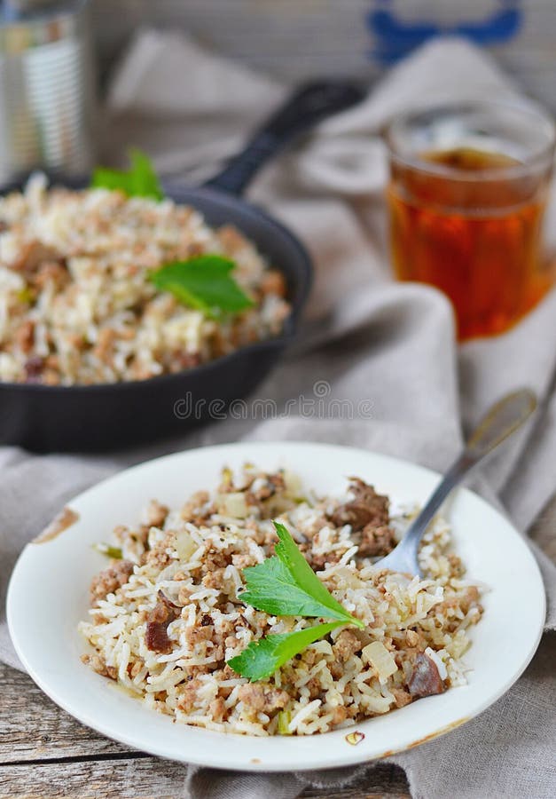 Dirty Rice with Ground Beef Stock Image - Image of orleans, louisiana