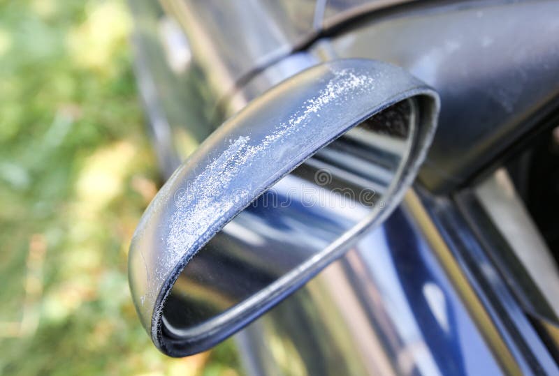 Dirty side mirrors of the old car royalty free stock images