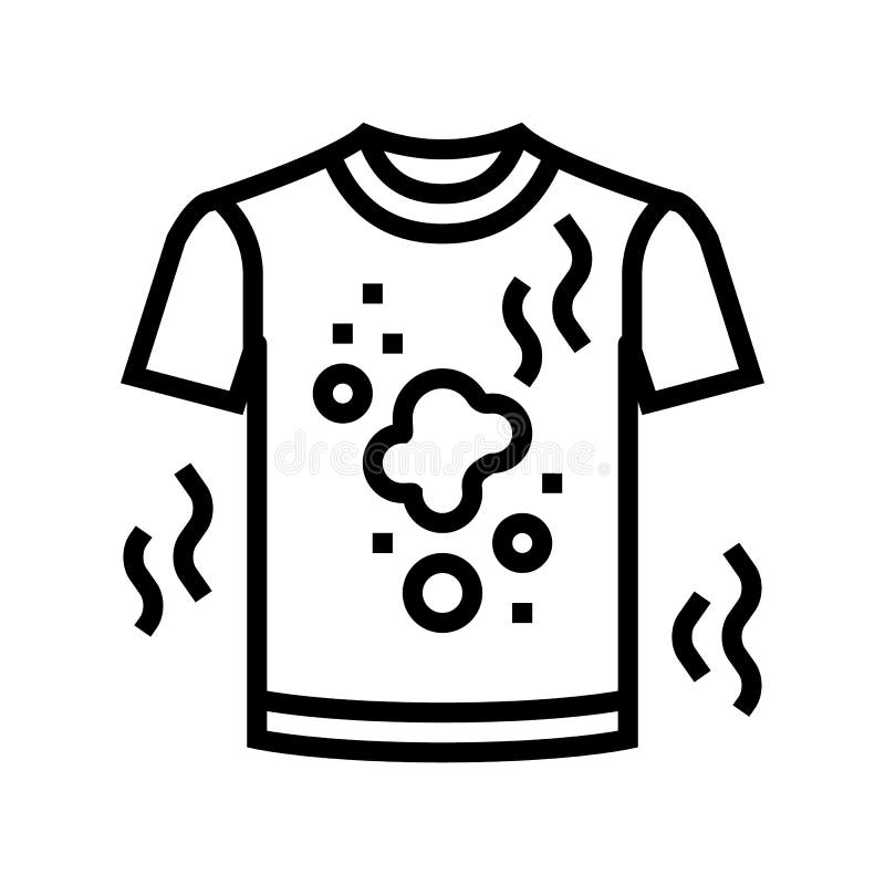Dirty Smelling T-shirt Line Icon Vector Illustration Stock Vector ...