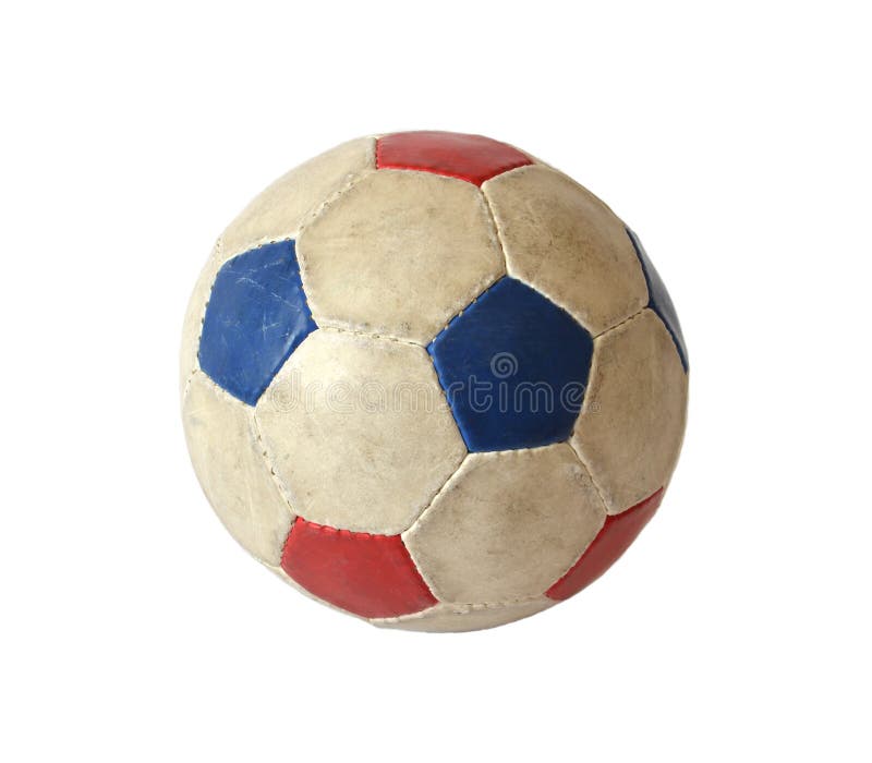 Dirty soccer ball royalty free stock photography