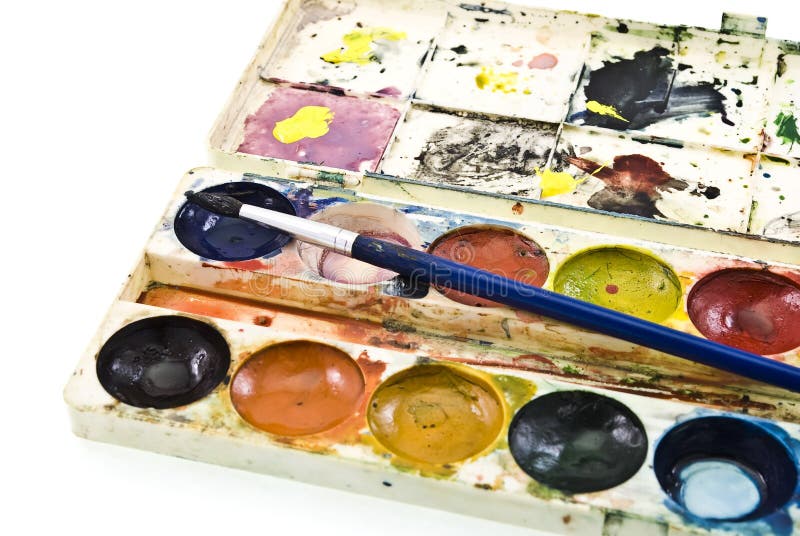 Dirty watercolor paints