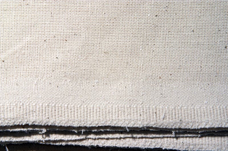 Dirty white coarse calico stock photo